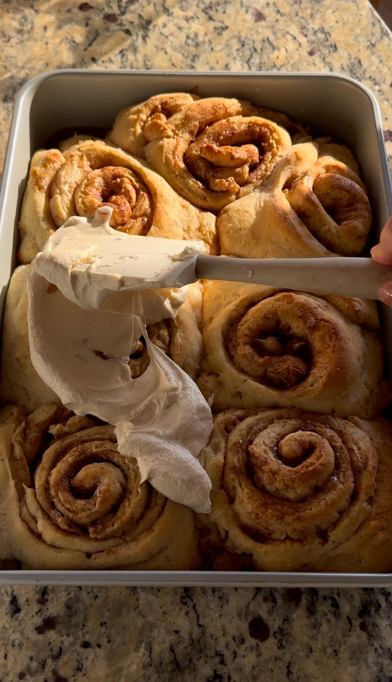 Brown butter cinnamon rolls with brown sugar frosting