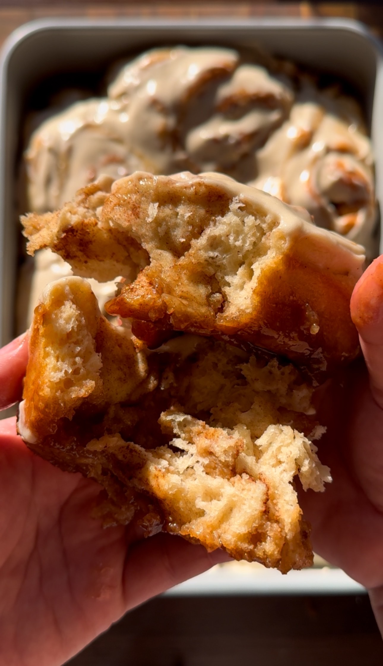 Brown butter cinnamon rolls with brown sugar frosting